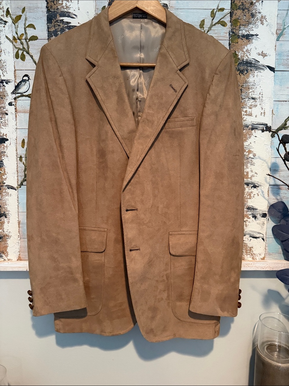 Men's Camel Tan Suede Blazer